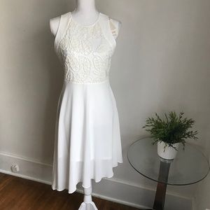 White Leaf Pattern Dress from VOIR